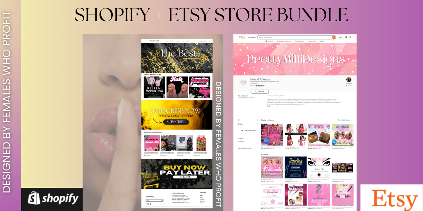BUNDLE DEAL SHOPIFY STORE & ETSY STORE